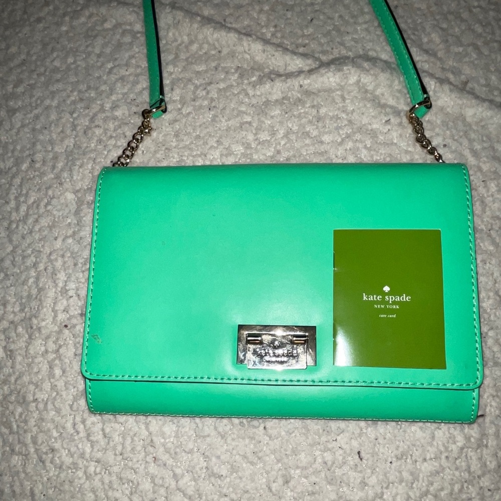 Kelly green Kate spade shoulder purse